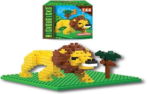 Dolphin from Deluxebase. Sealife Themed 3D Mini Blocks Building Toys, Easy to Use Mini Bricks Dolphin Puzzle. Great Animal Toys, Educational Toys and Kids Party Favors. in Saudi Arabia