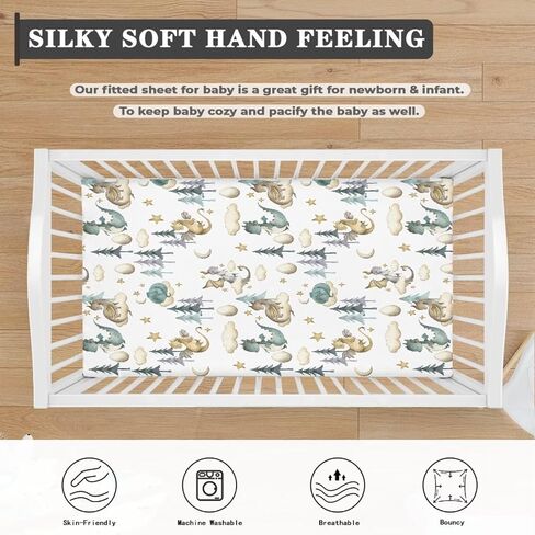 Cowboys Horse Western Fitted Crib Sheet Vintage West Desert Standard Crib Mattress Fitted Sheet American Wild Toddler Bed Mattress Sheets Crib Mattress Sheet 28"x52" in Saudi Arabia