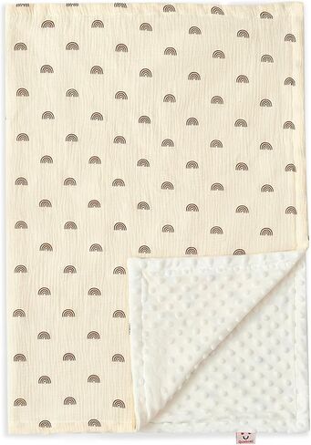 بطانية أطفال للأولاد والبنات بطانية فائقة النعومة، بطانيات رقيقة دافئة وخفيفة الوزن لاستقبال الأطفال، طبقة مزدوجة مع دعم منقط لحضانة الأطفال الصغار (أوراق خضراء) (40 بوصة طول × 30 بوصة عرض) in Kuwait