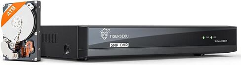 TIGERSECU Ultra HD 5MP 16-Channel Hybrid 5-in-1 DVR Security Recorder with 4TB Hard Drive, for 16 Analog/TVI/AHD/CVI and 16 IP Security Cameras (Cameras Not Included) in Saudi Arabia