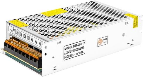 BTF-LIGHTING AC100-240V to DC12V16.5A Max198W Suit for DC12V 1A~16A Switching Power Supply Device Power Supply Adapter Converter for LED Strip Module,CCTV Camera,Security System,Radio,Cats in Saudi Arabia