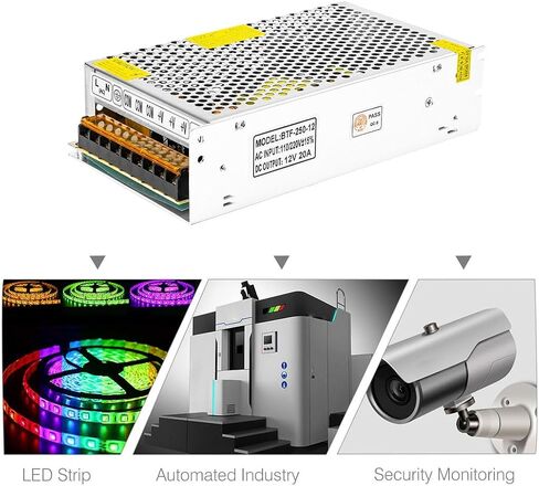 BTF-LIGHTING AC100-240V to DC12V16.5A Max198W Suit for DC12V 1A~16A Switching Power Supply Device Power Supply Adapter Converter for LED Strip Module,CCTV Camera,Security System,Radio,Cats in Saudi Arabia