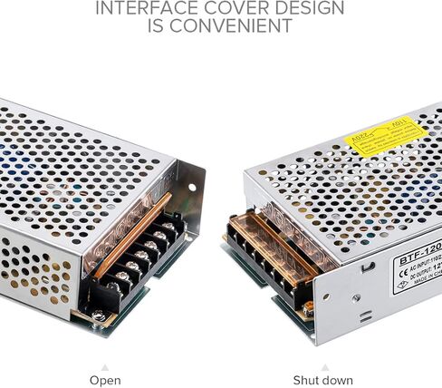 بي تي اف-لايتنج محول تيار متردد 100-240 فولت الى تيار مستمر 12 فولت 16.5 امبير بحد اقصى 198 واط مناسب لتيار مستمر 12 فولت 1 امبير ~ 16 امبير، محول امدادات الطاقة لوحدة شريط LED وكاميرا سي سي تي في in Kuwait