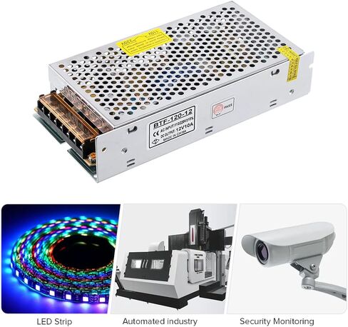 بي تي اف-لايتنج محول تيار متردد 100-240 فولت الى تيار مستمر 12 فولت 16.5 امبير بحد اقصى 198 واط مناسب لتيار مستمر 12 فولت 1 امبير ~ 16 امبير، محول امدادات الطاقة لوحدة شريط LED وكاميرا سي سي تي في in Kuwait