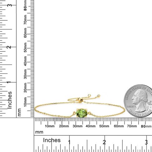 Gem Stone King 18K Yellow Gold Plated Silver Sky Blue Aquamarine Solitaire Bracelet For Women (1.20 Cttw, Oval 8X6MM, Gemstone March Birthstone, Fully Adjustable Up to 9 Inch) in Saudi Arabia