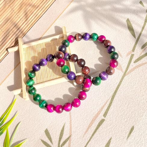 Ruishupin Natural crystal bracelet,South Red Bracelet 12mm bead silver accessories bracelet for women, Jewelry Healing Bracelets Bring Luck and happyness Prosperity. a blessing gift in Kuwait