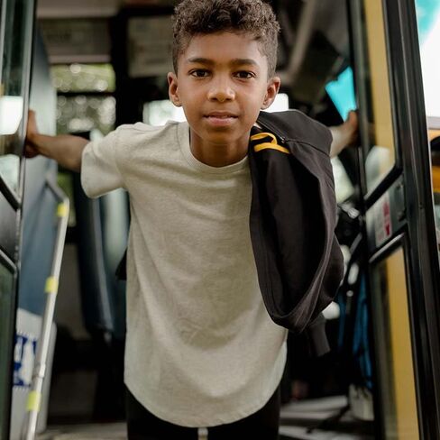 Mightly Boys and Girls' Classic Fit Crewneck T-Shirt | Organic Cotton Soft, Multi-Pack Short-Sleeve Basic, Toddlers and Kids in Kuwait