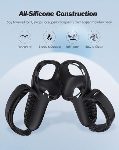 SUPERUS Controller Grips Cover for Meta Quest 3, Anti-Slip Texture - VR Accessories Compatible with Oculus Quest 3, Silicone Controller Grips Cover with Adjustable Knuckle Straps in Saudi Arabia