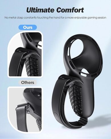 SUPERUS Controller Grips Cover for Meta Quest 3, Anti-Slip Texture - VR Accessories Compatible with Oculus Quest 3, Silicone Controller Grips Cover with Adjustable Knuckle Straps in Saudi Arabia