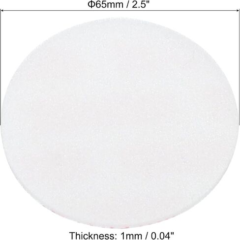 PATIKIL 65mm/2.5inch Foam Lid Liner, 300Pcs PS Foam Resistant Tamper Pressure Sensitive Seal for Bottle Cap Liners Seals, White Red in Saudi Arabia