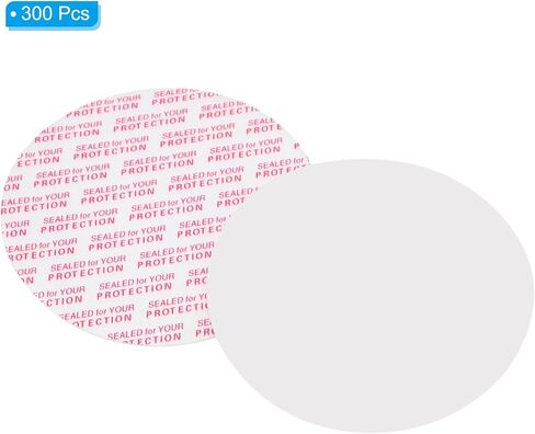 PATIKIL 65mm/2.5inch Foam Lid Liner, 300Pcs PS Foam Resistant Tamper Pressure Sensitive Seal for Bottle Cap Liners Seals, White Red in Saudi Arabia