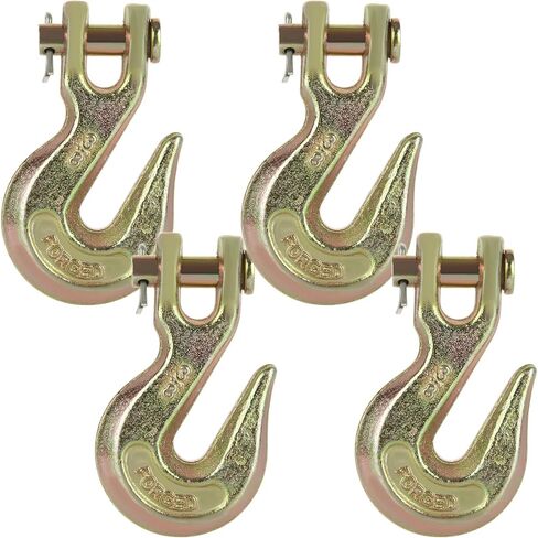 JMIATRY 4 Packs 5/16 Inch Clevis Grab Hook 5/16 Chain Hooks G70 Heavy Duty Forged Steel Safety Chain Hook, 5250 Lbs Capacity, Suitable for 8 mm Chain in Kuwait