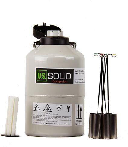 USSOLID 30L حاوية مبردة سائل النيتروجين LN2 خزان ديوار مع الأشرطة 6 علب in Kuwait
