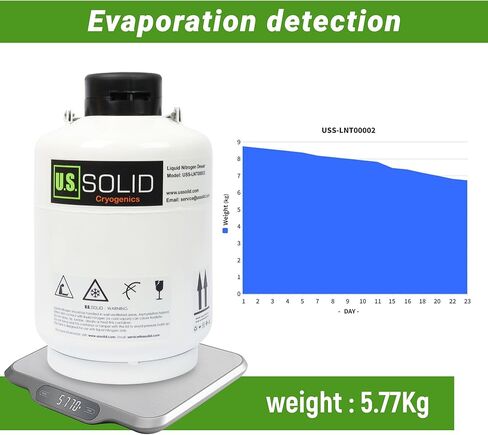 USSOLID 30L حاوية مبردة سائل النيتروجين LN2 خزان ديوار مع الأشرطة 6 علب in Kuwait