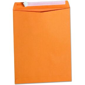 Universal UNV40100 #10-1/2 Square Flap 9 in. x 12 in. Self-Adhesive Closure Peel Seal Strip Catalog Envelope - White (100/Box)