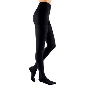 mediven Sheer & Soft for Women, 20-30 mmHg Panty Closed Toe Compression Stockings, Ebony, V-Standard