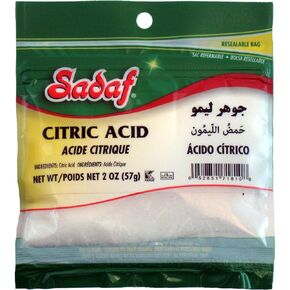 Sadaf Citric Acid Food Grade - Citric Acid Granulated for Cooking and Baking - 100% Pure Citric Acid - Salt Substitute - Kosher - 2 Oz Resealable Bag