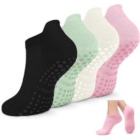 HayFeel Pilates Grip Socks Yoga Socks with Grips for Women Non-Slip Hospital Socks for Ballet, Dance, Barefoot Workout