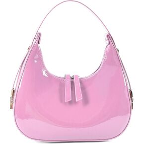 Didida Y2K Moon Bag Women's Crescent Shoulder Bag Retro Handbags Top Handle Patent Leather Cute Small Underarm Bag in Kuwait