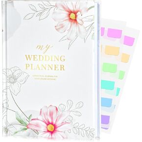 Shintrend Wedding Planning Book and Organizer: 176 Pages Wedding Planner for Bride Engagement Gifts Bridal Planning Notebook with Sticker Checklists Pockets & Calendars Wedding Binder 9.2" x 11.4"