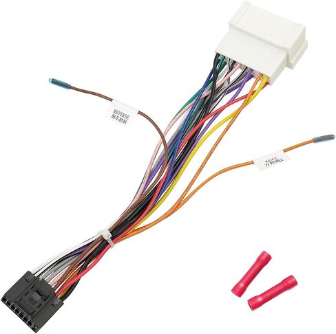 Jayubien Radio Wiring Harness with RCA Adapters for Hyundai Elantra Sonata Tucson Accent Kia 16Pin ISO Android Stereo Connector to 38/35 Pin Car Radio Connector Plug in Kuwait
