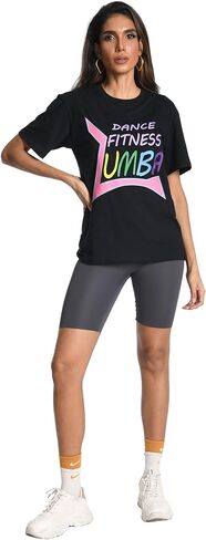 1 تي شيرت احترافي عالي التحمل للياقة البدنية بدون أكمام ملابس رقص فضفاضة للنساء: تي شيرت جاهز لأرضية الرقص للجنسين مثالي للصالة الرياضية مقاس XL وردي in Kuwait