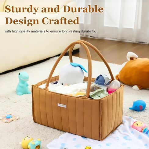 Clearworld Baby Diaper Caddy Organizer,Nursery Storage Basket, Gift for Baby Shower,Car Caddy Organizer,Baby Storage Organizer for Diapers and Newborn Essentials,Pale Green in Saudi Arabia