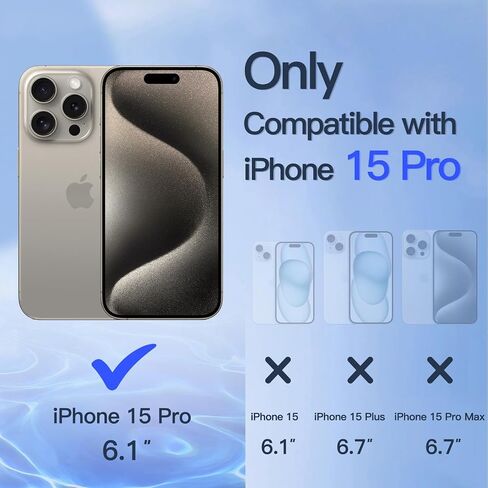 JETech Privacy Full Coverage Screen Protector for iPhone 15 Pro Max 6.7-Inch, Black Edge Anti-Spy Tempered Glass Film with Easy Installation Tool, Case-Friendly, 2-Pack in Saudi Arabia