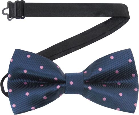 Luckyvestir Bow Tie,Black/Red Bow Ties for Men, Pre-tied Men's Bow Ties, Adjustable Polka Dot Bowtie in Saudi Arabia