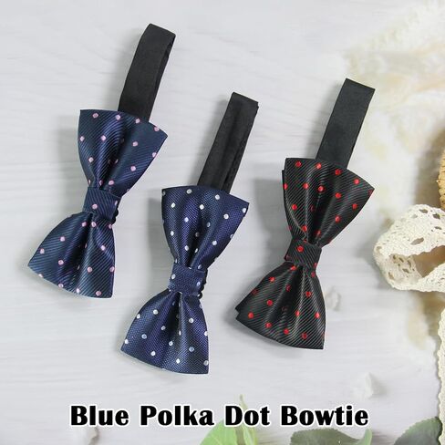 Luckyvestir Bow Tie,Black/Red Bow Ties for Men, Pre-tied Men's Bow Ties, Adjustable Polka Dot Bowtie in Saudi Arabia