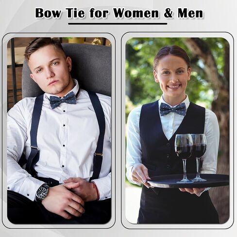Luckyvestir Bow Tie,Black/Red Bow Ties for Men, Pre-tied Men's Bow Ties, Adjustable Polka Dot Bowtie in Saudi Arabia