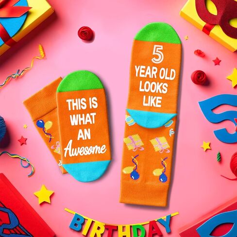Zmart 5th Birthday Gifts Socks Ideas - Gifts for Girls Boys Age 5, Presents for 5 Year Olds in Saudi Arabia