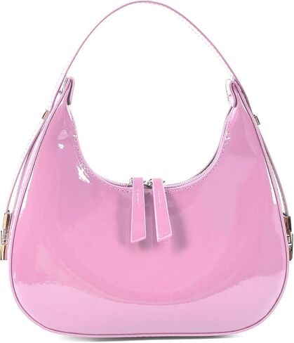 Didida Y2K Moon Bag Women's Crescent Shoulder Bag Retro Handbags Top Handle Patent Leather Cute Small Underarm Bag in Kuwait