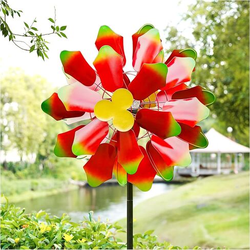 دوارات الرياح الشمسية للحديقة - منحوتات رياح معدنية حركية كبيرة مقاس 88 بوصة ودوارات مع ضوء شمسي، ديكور فني للفناء الربيعي للرياح الخارجية للحديقة والفناء والباب الأمامي in Kuwait