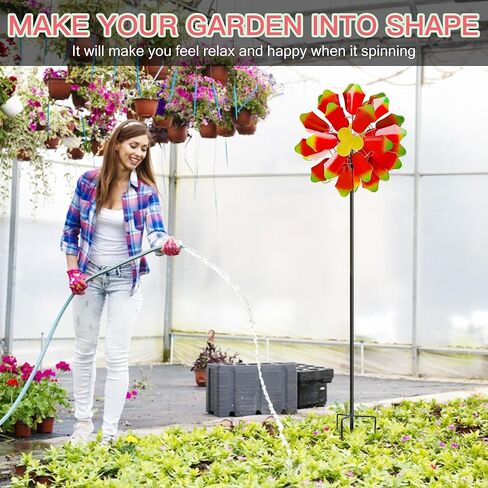 دوارات الرياح الشمسية للحديقة - منحوتات رياح معدنية حركية كبيرة مقاس 88 بوصة ودوارات مع ضوء شمسي، ديكور فني للفناء الربيعي للرياح الخارجية للحديقة والفناء والباب الأمامي in Kuwait