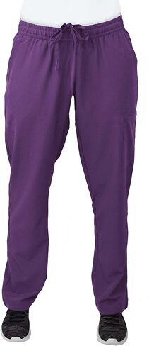 Green Town Scrubs for Women Scrub Set - V-Neck Top and Straight Leg Pant, 5 Pockets, Easy Care, Solids and Prints Uniforms -Black-X-Large Petite in Saudi Arabia