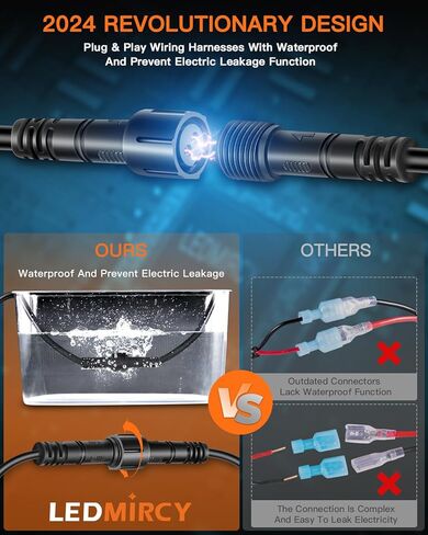 طقم شريط إضاءة LED 7 بوصة مع سرج سلك مفتاح الروك 2 قطعة 24000LM LED أضواء قرنة ثلاثية الصفوف البيضاء بقعة الفيضانات كومبو شعاع أضواء الطرق الوعرة لشاحنة ATV SUV UTV قارب IP68 مقاوم للماء in Kuwait