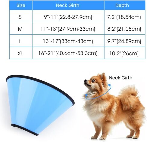 Soft Dog Cone Collar Alternative Small Dogs/Cat, E Cones for Puppy/Kitten to Stop Licking After Surgery, Neuter Recovery Ecollars of Shame Alternatives, Comfortable Paws Comfy Elizabethan Collars in Saudi Arabia