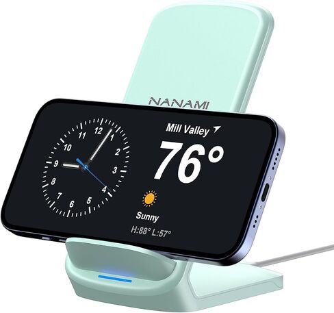 NANAMI Wireless Charger [2 Pack] - 10W Qi-Certified Fast Wireless Charging Stand for Apple iPhone 15/14/14 Pro/13/12/11/8, Cordless Phone Charger Dock for Samsung Galaxy S23/S22/S21/Note 20, Pixel 6 in Saudi Arabia