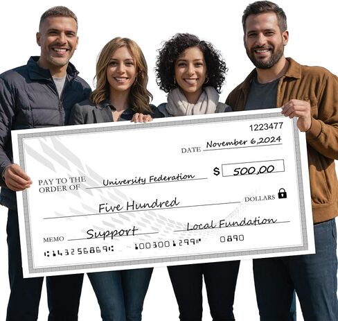 Reusable Big Checks 30" x 16" - Giant Blank Check Oversized Checks, Sustainable Big Check Large Check for Presentation Dry Erase Check, Large Checks for Endowment Raffle Reward Winners Check Cardboard in Saudi Arabia