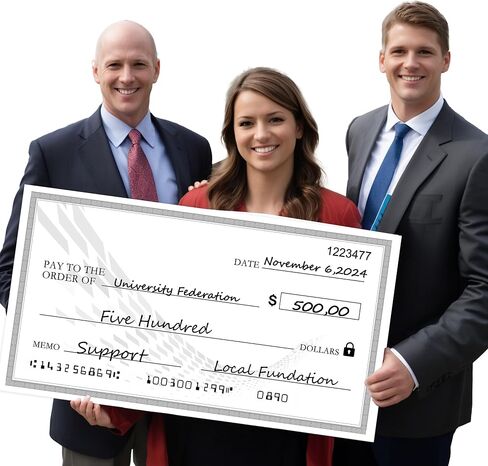 Reusable Big Checks 30" x 16" - Giant Blank Check Oversized Checks, Sustainable Big Check Large Check for Presentation Dry Erase Check, Large Checks for Endowment Raffle Reward Winners Check Cardboard in Saudi Arabia