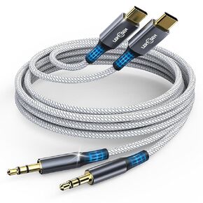 LERTOSEN USB C to 3.5mm Audio Aux Jack Cable, (2-Pack) Type C Adater to 3.5mm Headphone Car Stereo Dongle Cable Cord Compatible with iPhone 15 Pro Max/15 Pro/15 Plus/15,Samsung S23 S22 S21 Ultra,iPad
