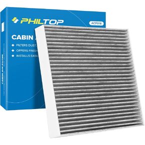 PHILTOP Cabin Air Filter, Replacement for Jetta 1993-2005, Passat 2001-2005, Golf 1993-2006, Premium ACF053(CF8644A) Cabin Filter with Activated Carbon Clean Airflow, Filter Up Dust Pollen