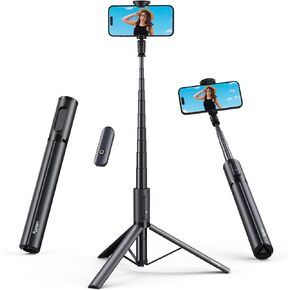 Tripod for iPhone,64" Selfie Stick for iPhone &Phone Tripod with Remote,Phone Tripod Stand All-in-1 & Travel Tripod,Cell Phone Tripod Compatible with All Cellphones