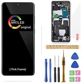 [Black with Frame] Amoled LCD for Samsung Galaxy S21 5G G9910 Digitizer Screen LCD Display Touch Assembly Replacement G9910 G991A G991F G991P G991R4 T U V W 6.2 inch by BITANR (Black with Frame)