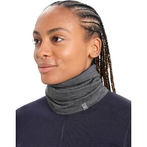 Icebreaker Merino Flexi Chute Ski Neck Gaiter For Women, Men, 100% Merino Wool - Comfortable, Versatile Neck Warmer Buff And Snowboard Face Mask - Breathable, Warm Gaiters For Adults - Jet Heather