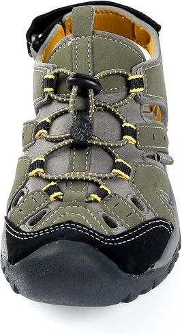 Northside Boys' Burke SE Fisherman Sandal, black/red, 11 M US Toddler in Saudi Arabia