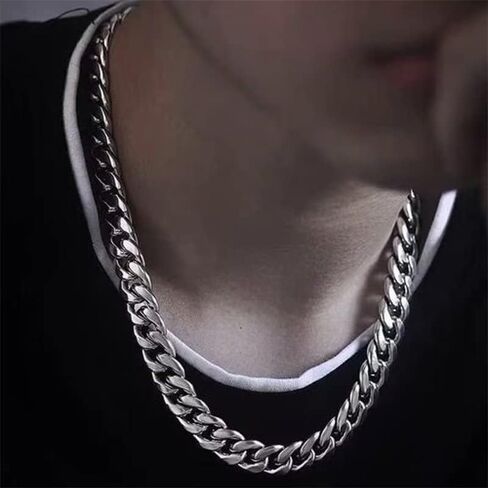 Gold Chunky Necklace Layered Punk Beeds Statement Necklace Trendy Bib Chain Necklace Aesthetic Jewelry for Women and Girls in Saudi Arabia