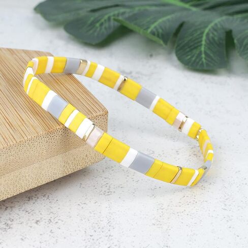 KELITCH Tila Beads Stretch Bracelets Wrap Friendship Bracelets Women Beach Bracelets - Green 12K in Saudi Arabia