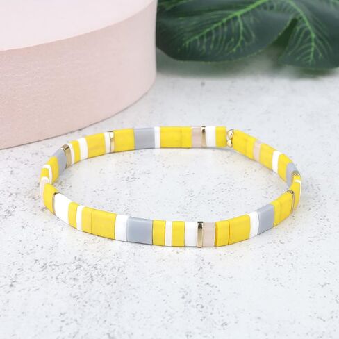 KELITCH Tila Beads Stretch Bracelets Wrap Friendship Bracelets Women Beach Bracelets - Green 12K in Saudi Arabia